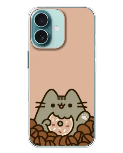 Чехол для iPhone 16 Plus с картинкой «Кофейный Пушин»