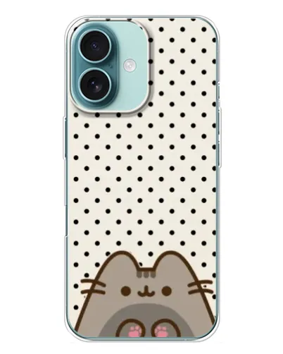 Чехол для iPhone 16 Plus с картинкой «Пушин в горошек»