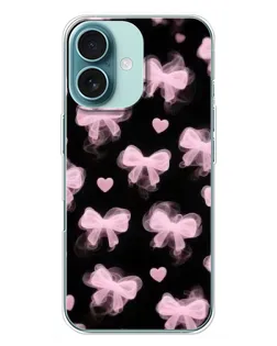 Чехол для iPhone 16 Plus с картинкой «Геометрия банта»