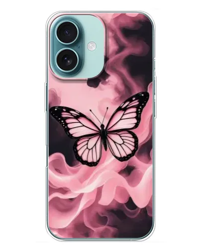 Чехол для iPhone 16 Plus с картинкой «Бабочка в дыму» Чехол для iPhone 16 Plus с картинкой «Бабочка в дыму»