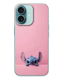 Чохол для iPhone 16 Plus з картинкою «Stitch визирає»