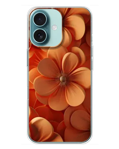 Чехол для iPhone 16 Plus с картинкой «Оранжевый макро цветок»