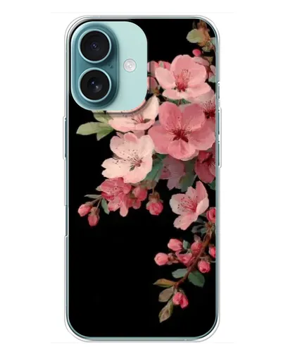 Чехол для iPhone 16 Plus с картинкой «Розовая ветка сакуры»
