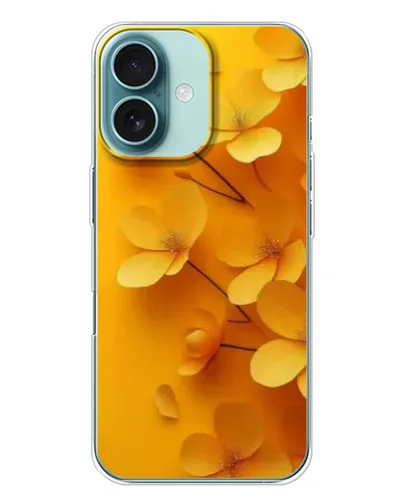 Чехол для iPhone 16 Plus с картинкой «Золотые лепестки»