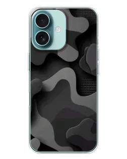 Чехол для iPhone 16 Plus с картинкой «Темный абстрактный камуфляж» Чехол для iPhone 16 Plus с картинкой «Темный абстрактный камуфляж»