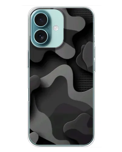 Чехол для iPhone 16 Plus с картинкой «Темный абстрактный камуфляж» Чехол для iPhone 16 Plus с картинкой «Темный абстрактный камуфляж»