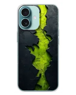 Чехол для iPhone 16 Plus с картинкой «Салатовый разлом скалы» Чехол для iPhone 16 Plus с картинкой «Салатовый разлом скалы»