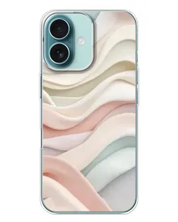 Чехол для iPhone 16 Plus с картинкой «Пастельные нежные волны» Чехол для iPhone 16 Plus с картинкой «Пастельные нежные волны»