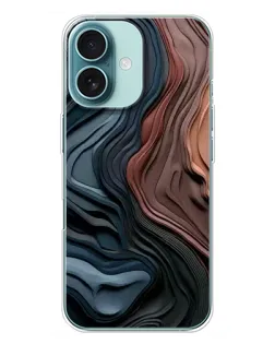 Чехол для iPhone 16 Plus с картинкой «Цветные волны каньона» Чехол для iPhone 16 Plus с картинкой «Цветные волны каньона»