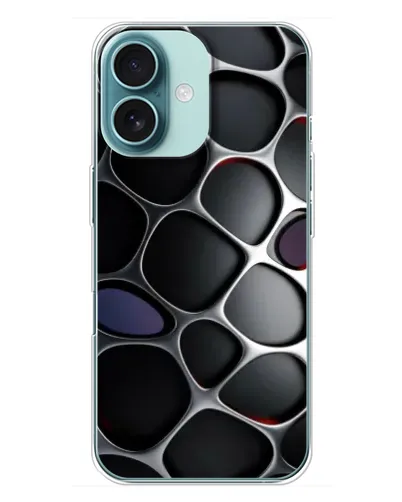 Чехол для iPhone 16 Plus с картинкой «Объемная темная решетка» Чехол для iPhone 16 Plus с картинкой «Объемная темная решетка»