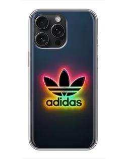 Чехол для iPhone 16 Pro Max с картинкой «Неоновый Adidas»
