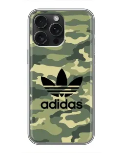Чехол для iPhone 16 Pro Max с картинкой «Милитари стиль Adidas»