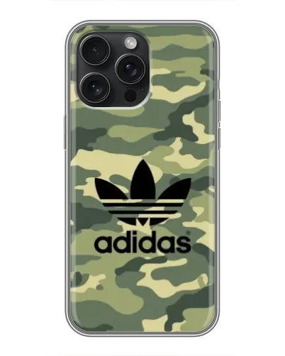 Чехол для iPhone 16 Pro Max с картинкой «Милитари стиль Adidas»