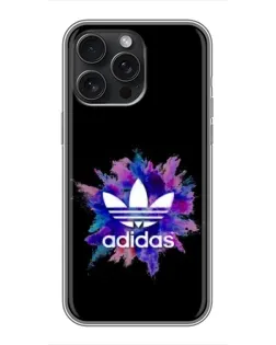Чехол для iPhone 16 Pro Max с картинкой «Взрыв красок Adidas»