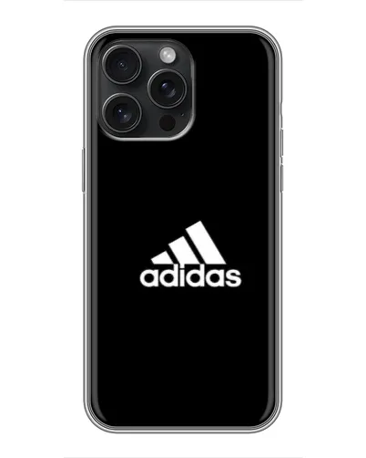 Чехол для iPhone 16 Pro Max с картинкой «Черная классика Adidas»