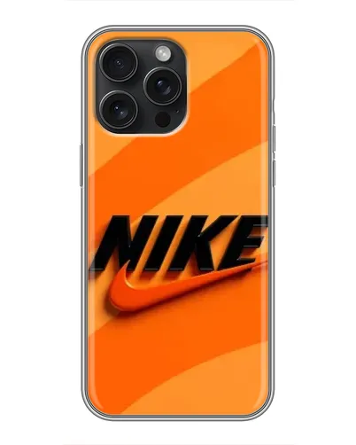 Чехол для iPhone 16 Pro Max с картинкой «Оранжевый драйв Nike»
