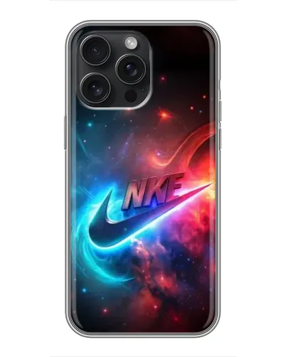 Чехол для iPhone 16 Pro Max с картинкой «Огненный логотип Nike»