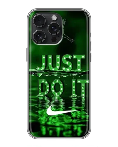Чехол для iPhone 16 Pro Max с картинкой «Зеленый неоновый Nike»
