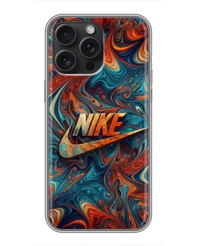 Чехол для iPhone 16 Pro Max с картинкой «Nike в абстракции»