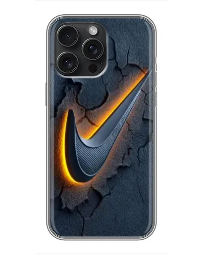 Чехол для iPhone 16 Pro Max с картинкой «Объемный логотип Найк»