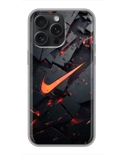 Чехол для iPhone 16 Pro Max с картинкой «Nike — эффект разломов»