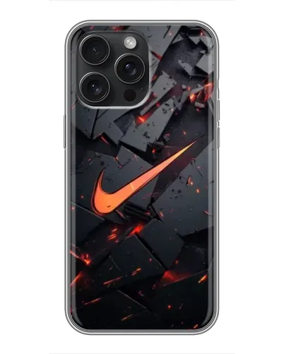 Чехол для iPhone 16 Pro Max с картинкой «Nike — эффект разломов»