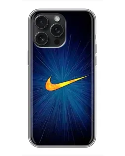Чехол для iPhone 16 Pro Max с картинкой «Синий пульс Nike» Чехол для iPhone 16 Pro Max с картинкой «Синий пульс Nike»