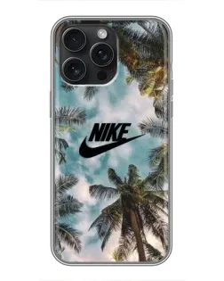 Чехол для iPhone 16 Pro Max с картинкой «Тропический принт Nike» Чехол для iPhone 16 Pro Max с картинкой «Тропический принт Nike»