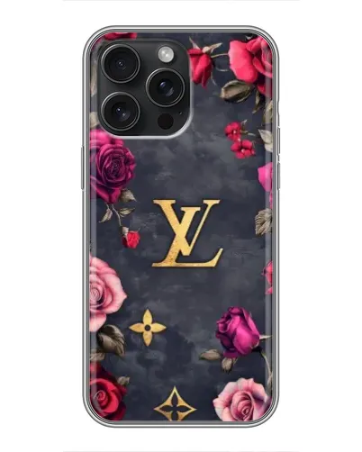 Чехол для iPhone 16 Pro Max с картинкой «Цветочный Louis Vuitton»