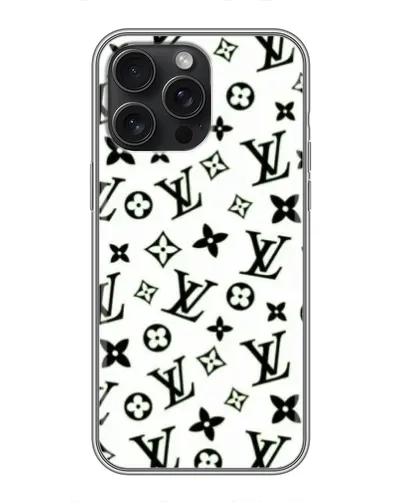 Чехол для iPhone 16 Pro Max с картинкой «Монохромный хаос LV»