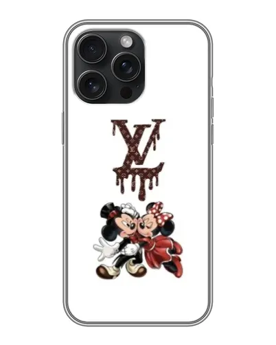 Чехол для iPhone 16 Pro Max с картинкой «LV и Микки Маус»