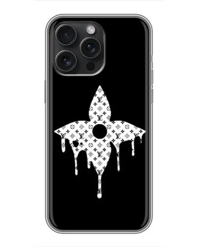 Чехол для iPhone 16 Pro Max с картинкой «Цветочная монограмма»