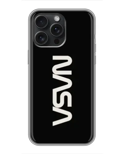Чехол для iPhone 16 Pro Max с картинкой «NASA — вертикальный логотип»
