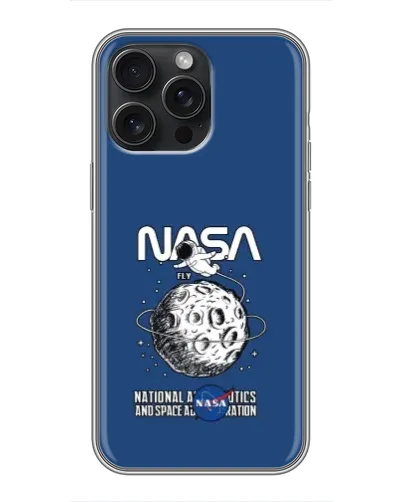 Чехол для iPhone 16 Pro Max с картинкой «NASA — лунная миссия»