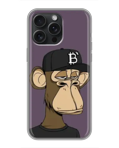Чехол для iPhone 16 Pro Max с картинкой «Bored Ape в кепке»