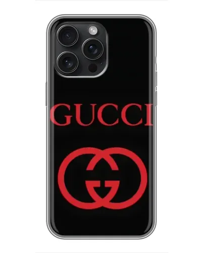 Чехол для iPhone 16 Pro Max с картинкой «Gucci — красный логотип» Чехол для iPhone 16 Pro Max с картинкой «Gucci — красный логотип»