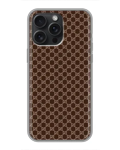 Чохол для iPhone 16 Pro Max з картинкою «Gucci — шоколадна сітка» Чохол для iPhone 16 Pro Max з картинкою «Gucci — шоколадна сітка»