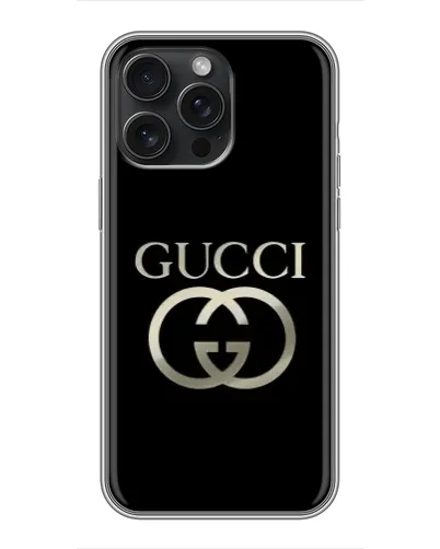 Чехол для iPhone 16 Pro Max с картинкой «Gucci — золото на черном» Чехол для iPhone 16 Pro Max с картинкой «Gucci — золото на черном»