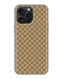 Чохол для iPhone 16 Pro Max з картинкою «Gucci — класичний беж»