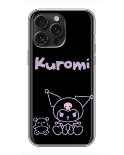 Чехол для iPhone 16 Pro Max с картинкой «Kuromi — черный минимализм» Чехол для iPhone 16 Pro Max с картинкой «Kuromi — черный минимализм»