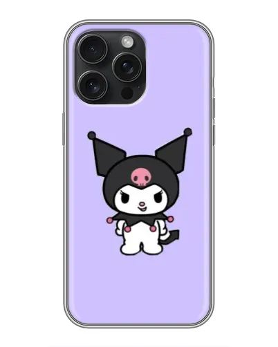 Чехол для iPhone 16 Pro Max с картинкой «Kuromi — нежный фиолетовый»