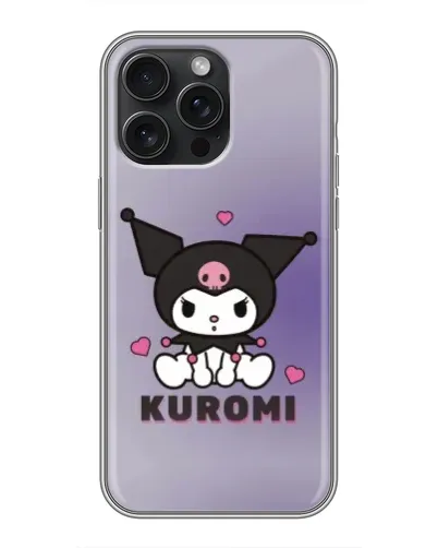 Чехол для iPhone 16 Pro Max с картинкой «Kuromi — фиолетовый арт»