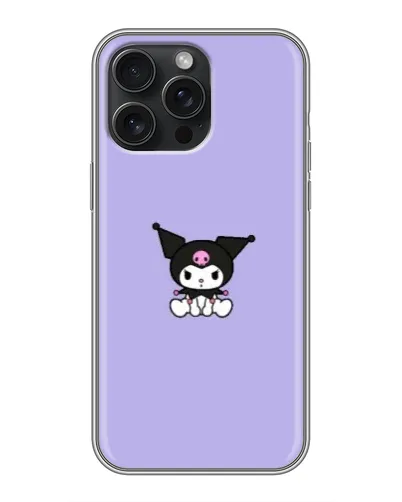 Чехол для iPhone 16 Pro Max с картинкой «Kuromi — фиолетовый минимализм»