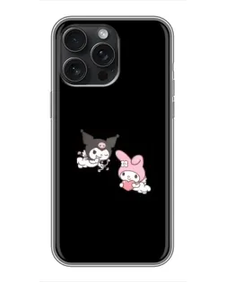 Чехол для iPhone 16 Pro Max с картинкой «My Melody и Kuromi»