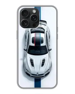 Чехол для iPhone 16 Pro Max с картинкой «Вид сверху — BMW M»