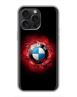 Чехол для iPhone 16 Pro Max с картинкой «Логотип BMW — вспышка»