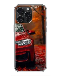 Чехол для iPhone 16 Pro Max с картинкой «Осенняя BMW M4»