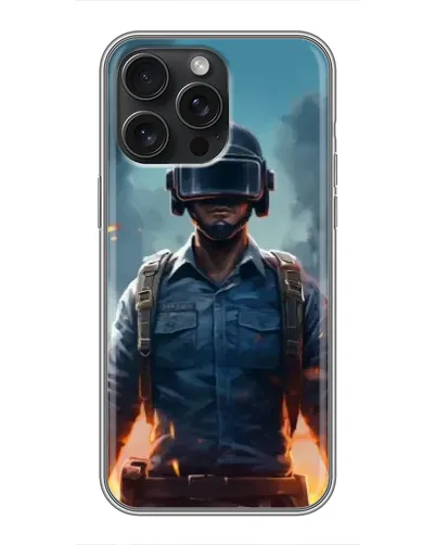 Чехол для iPhone 16 Pro Max с картинкой «PUBG — реалистичный герой»