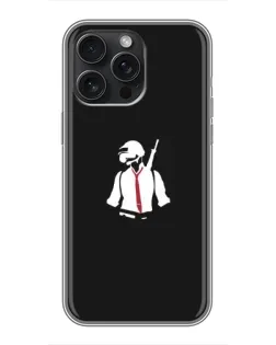 Чехол для iPhone 16 Pro Max с картинкой «PUBG — силуэт воина»