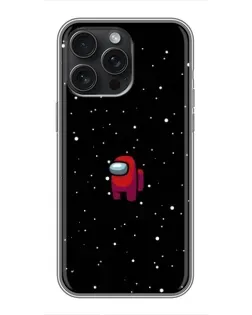 Чехол для iPhone 16 Pro Max с картинкой «Красный Among Us»